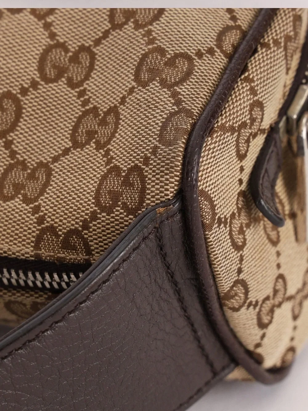 Gucci Brown Monogram Canvas Belt Bag